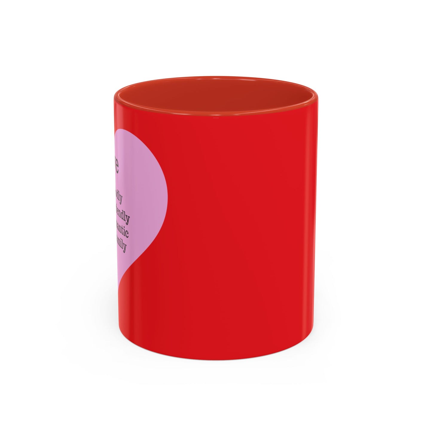 Charming Heart Accent Coffee Mug (Red)
