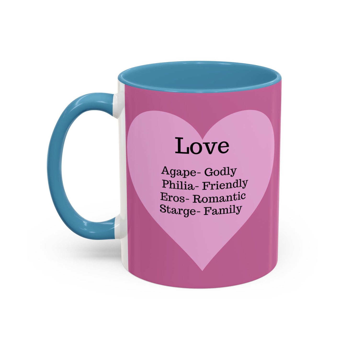Charming Heart Accent Coffee Mug (Light pink)