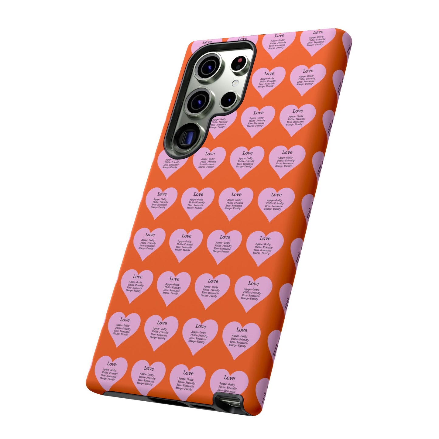 Hearts-A-Flutter Phone Case (Samsung)(Orange)