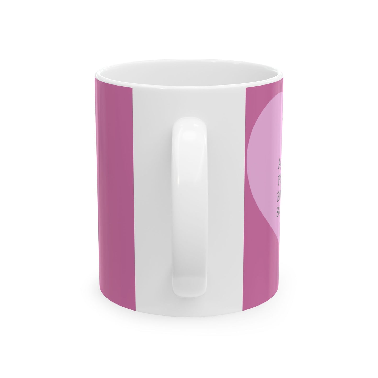 Charming Heart Ceramic Coffee Mug (Light pink)