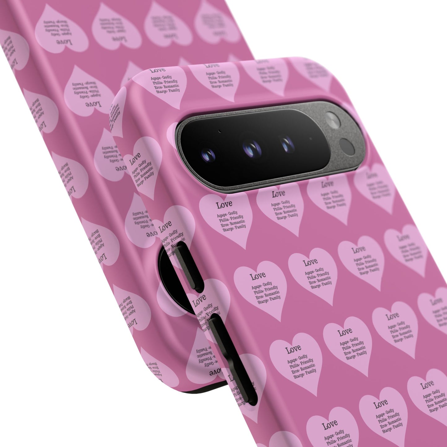 Hearts-A-Flutter Phone Case (iPhone, Google Pixel)(Light pink)