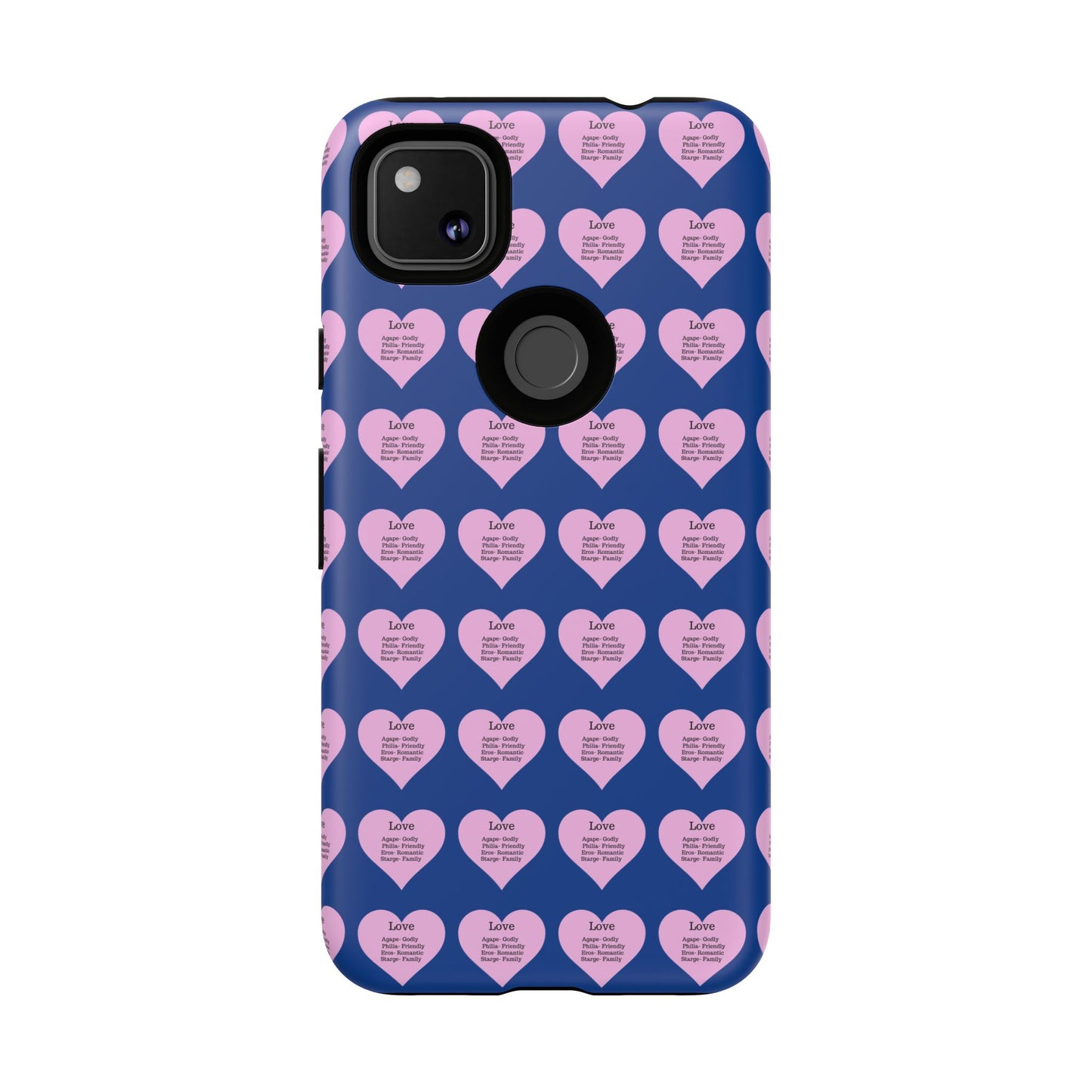 Hearts-A-Flutter Phone Case (iPhone, Google Pixel)(Dark blue)