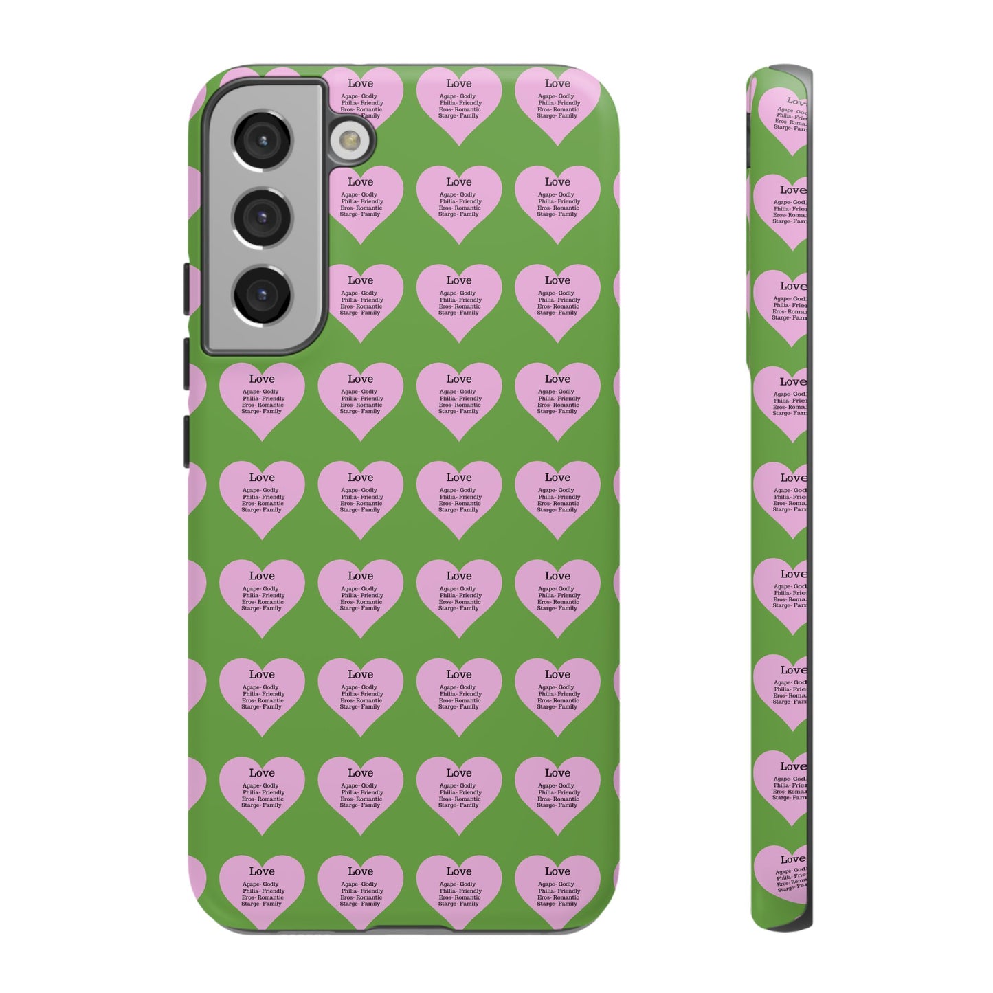 Hearts-A-Flutter Phone Case (Samsung)(Green)