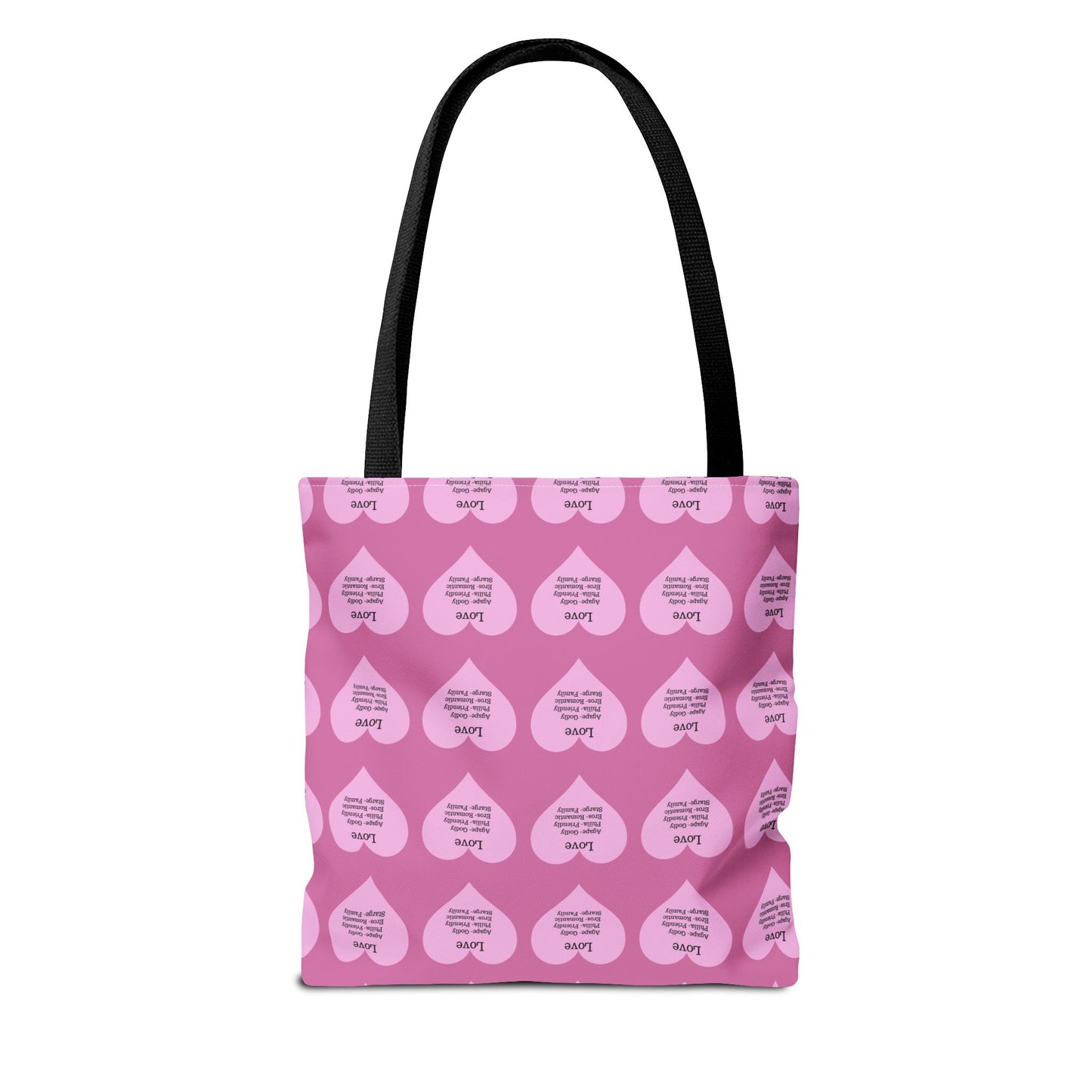 Pink Hearts Tote Bag (Light pink)