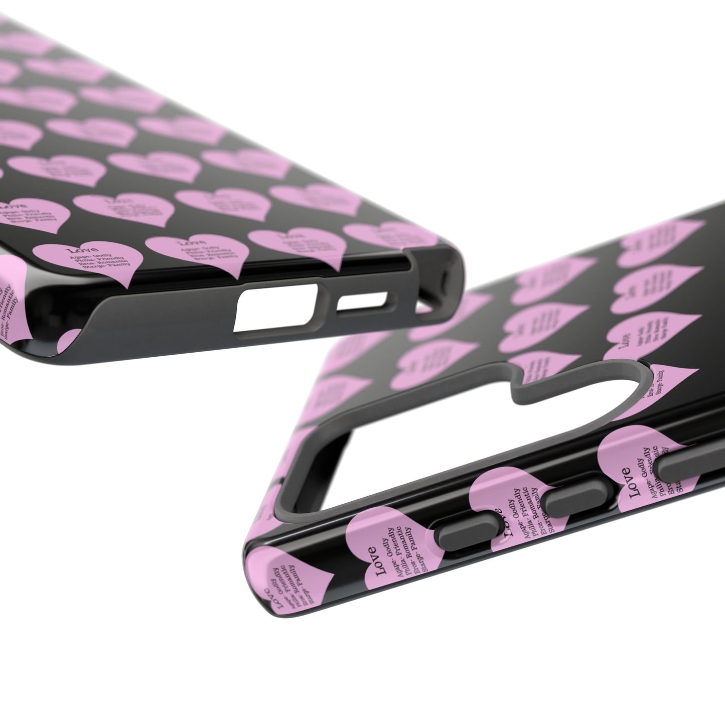 Hearts-A-Flutter Phone Case (Samsung)(Black)