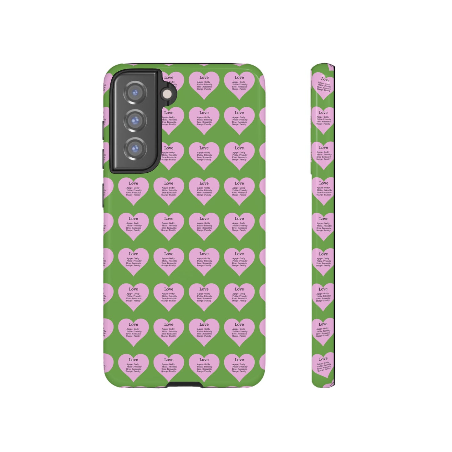 Hearts-A-Flutter Phone Case (Samsung)(Green)