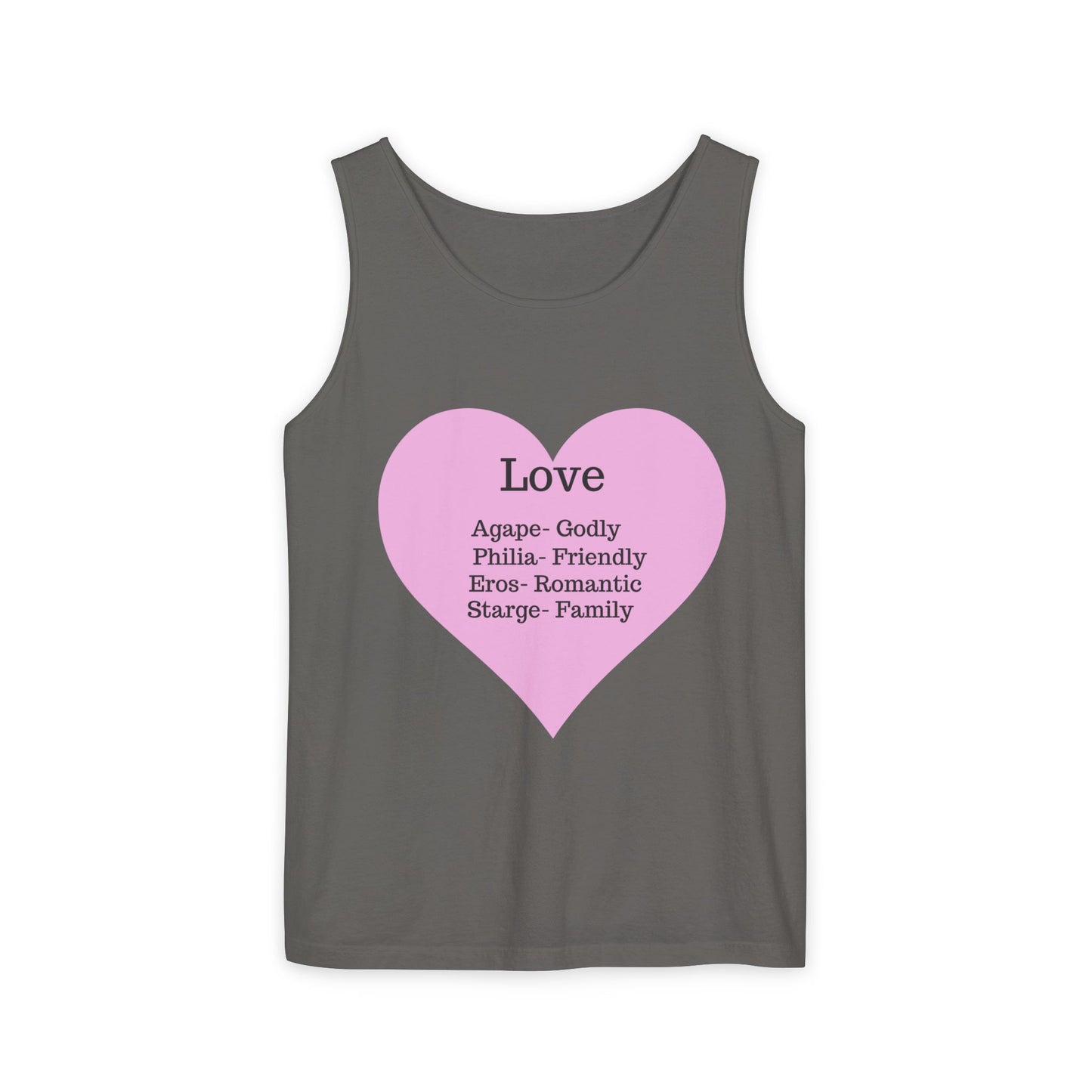 Unisex "Love" Definitions Garment-Dyed Tank Top