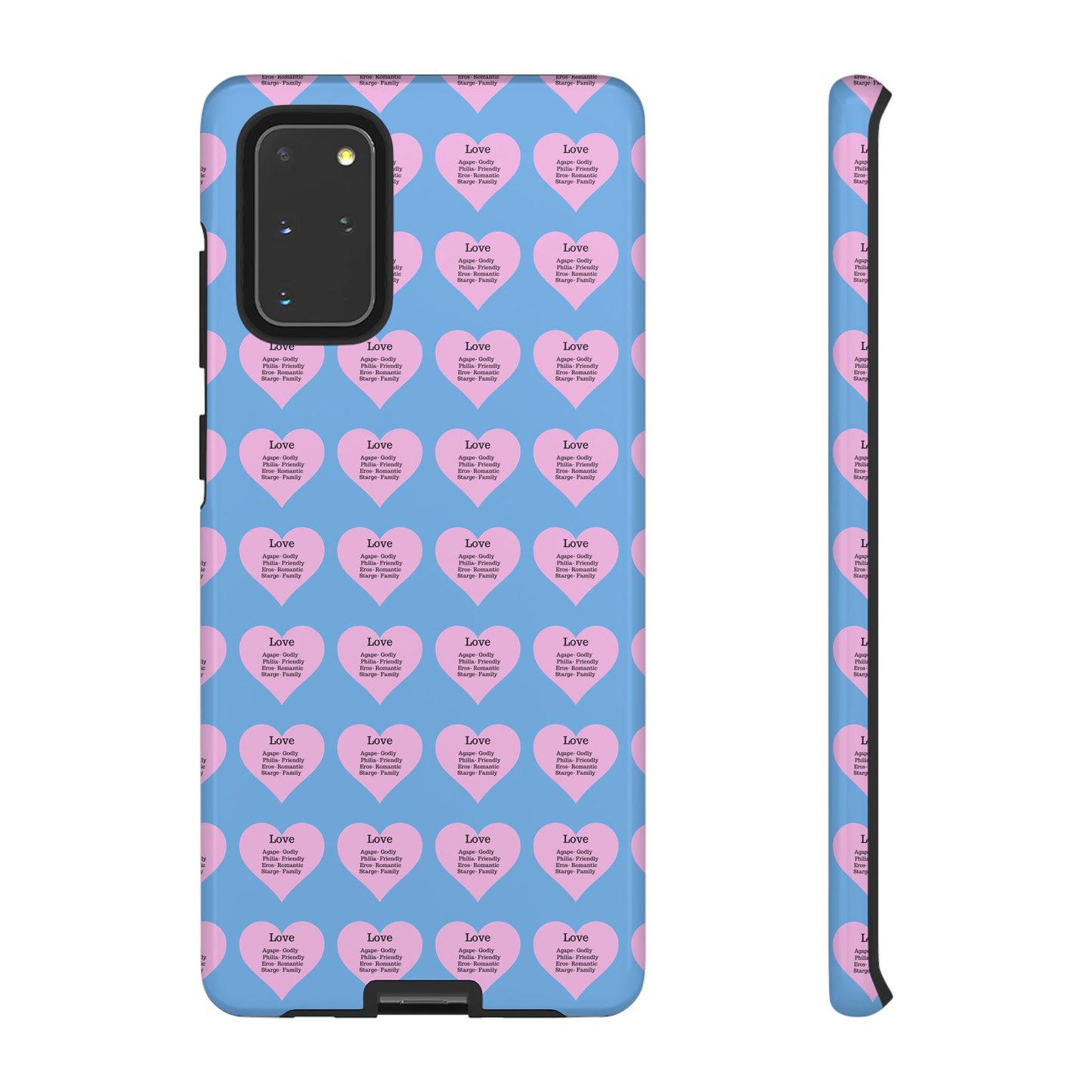 Hearts-A-Flutter Phone Case (Samsung)(Light blue)