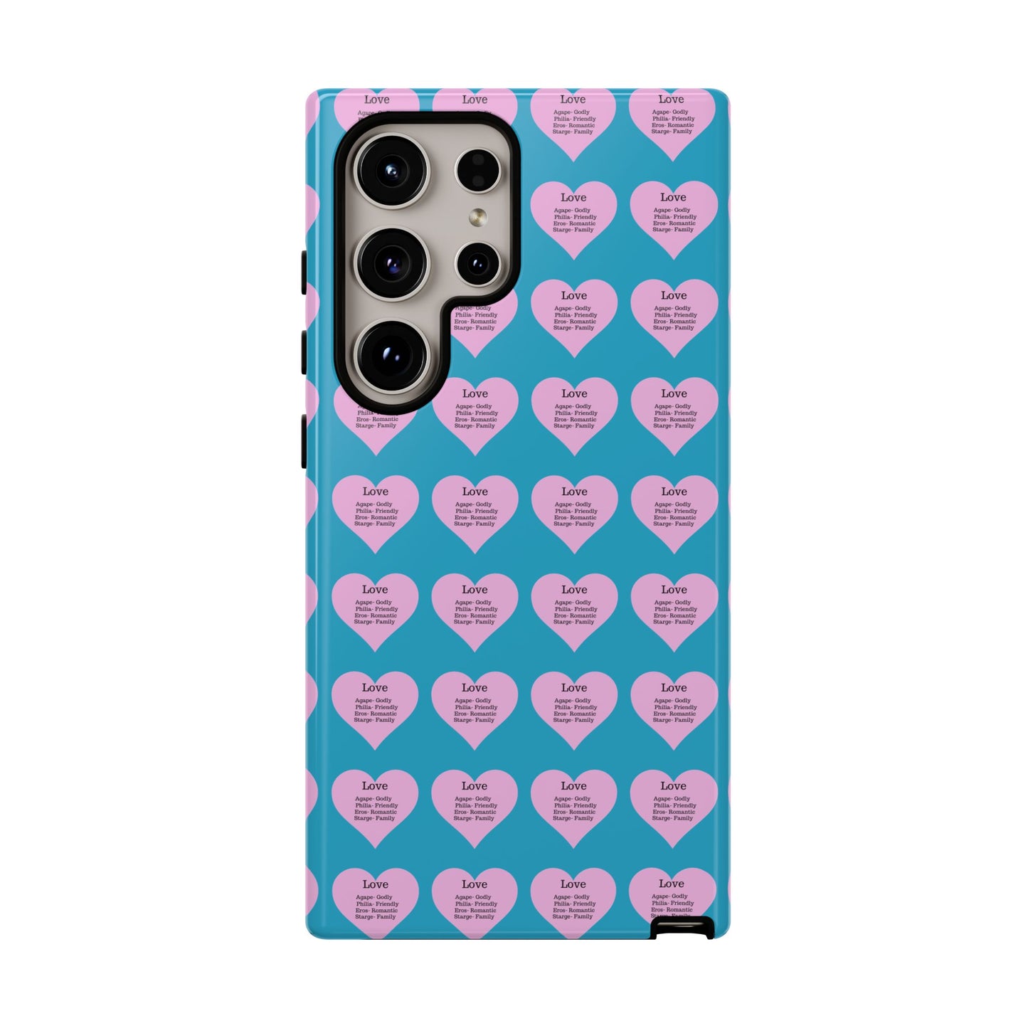 Hearts-A-Flutter Phone Case (Samsung)(Turquoise)