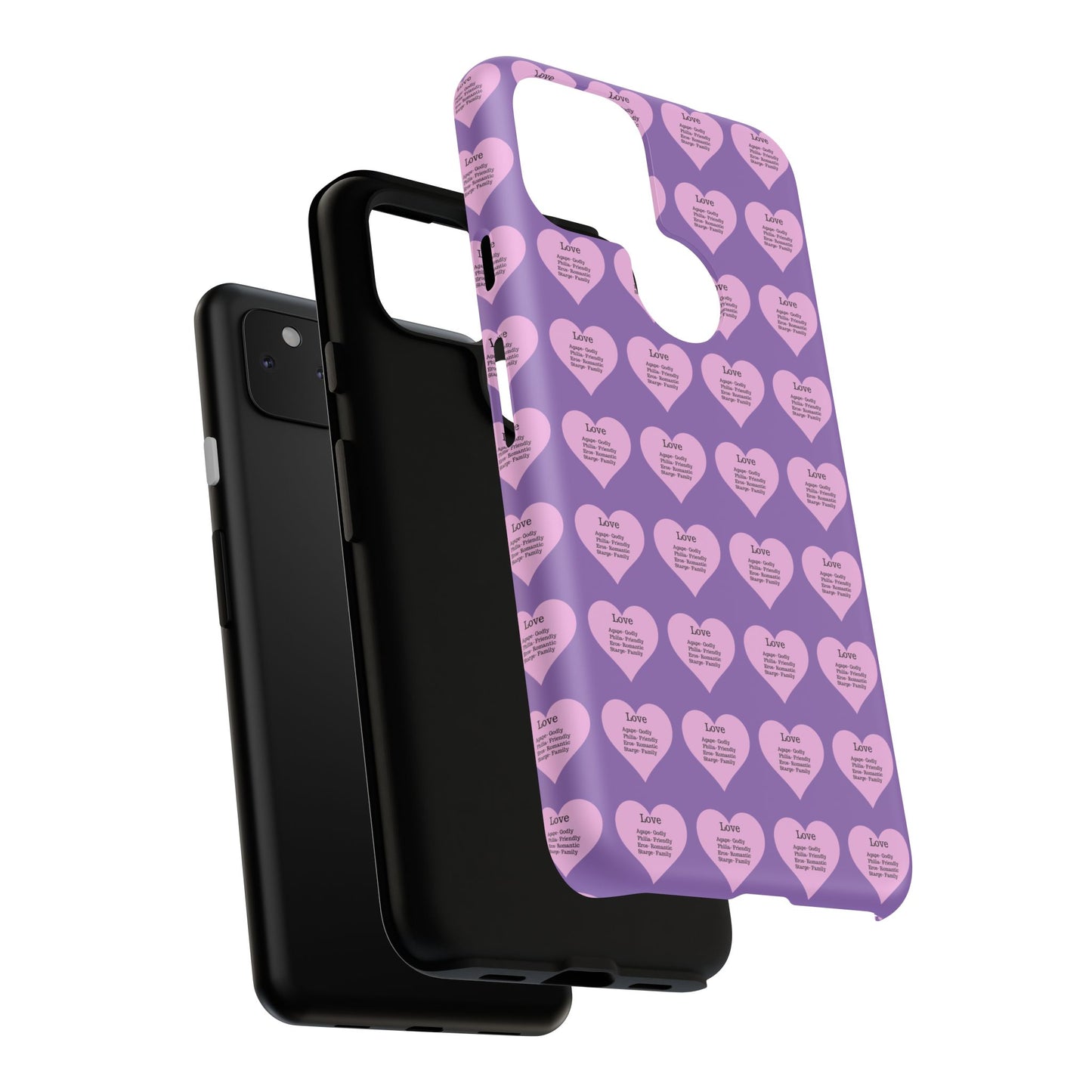 Hearts-A-Flutter Phone Case (iPhone, Google Pixel)(Light purple)