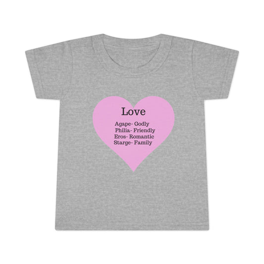 Types of Love Heart Toddler T-Shirt