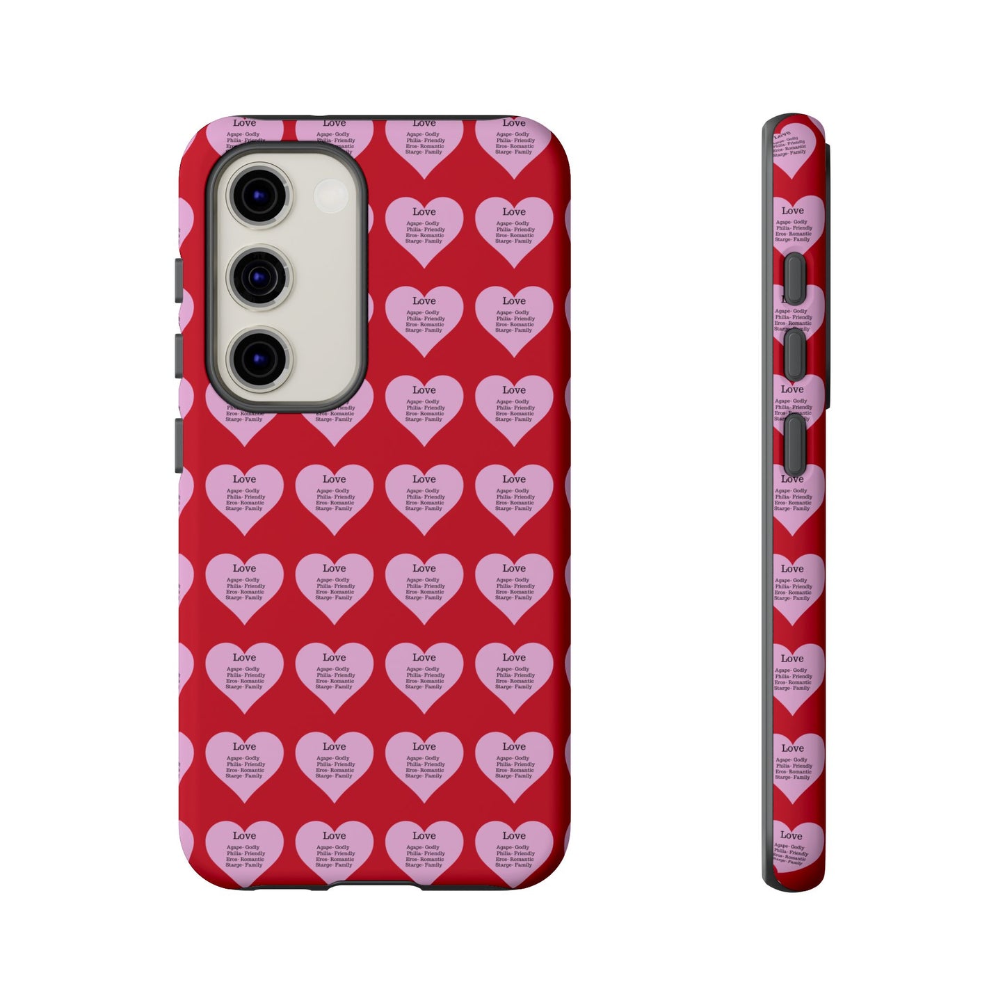 Hearts-A-Flutter Phone Case (Samsung)(Dark red)