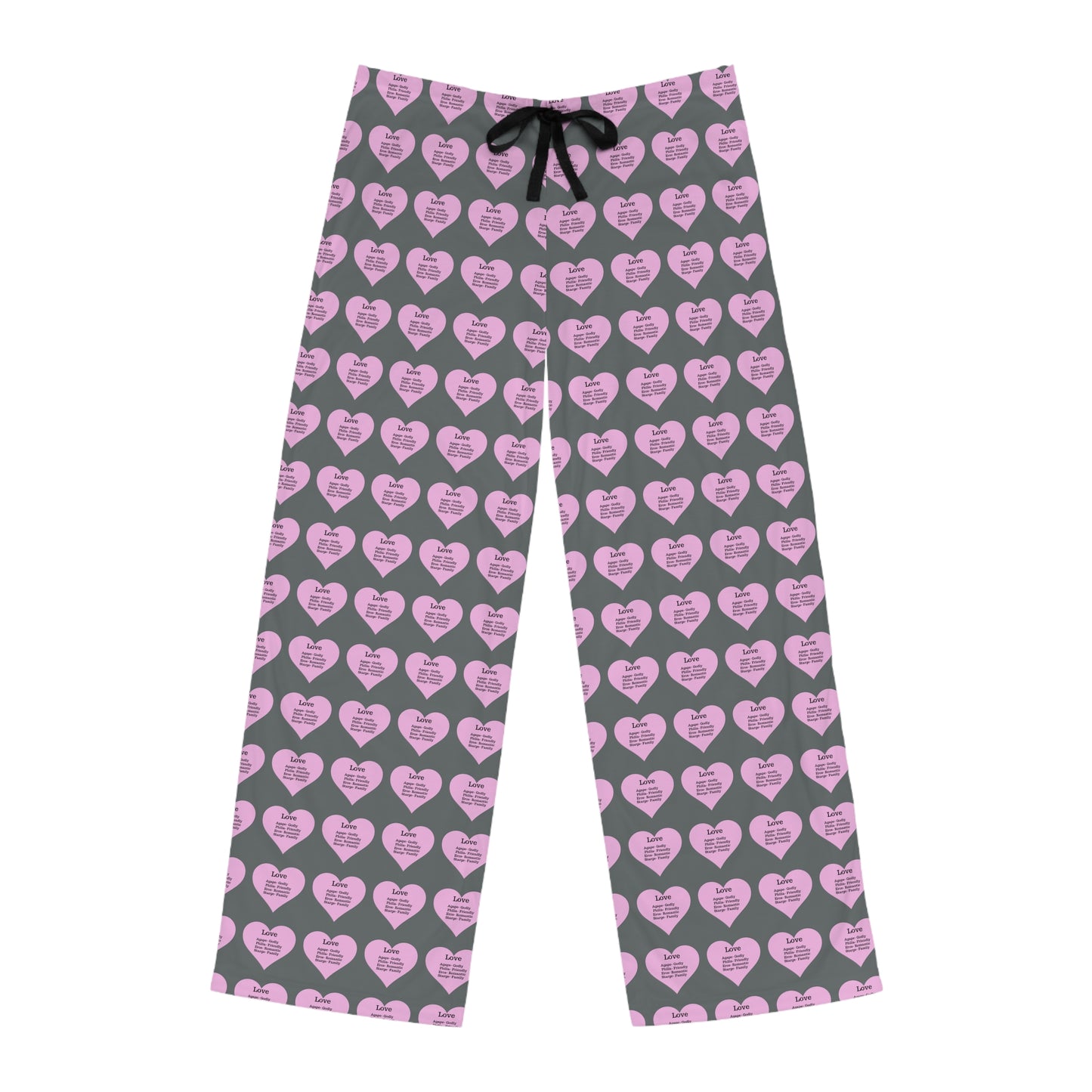 Men's All-Over Print Pajama Pants (Dark Grey)