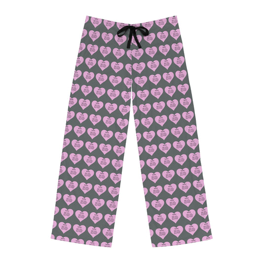 Men's All-Over Print Pajama Pants (Dark Grey)