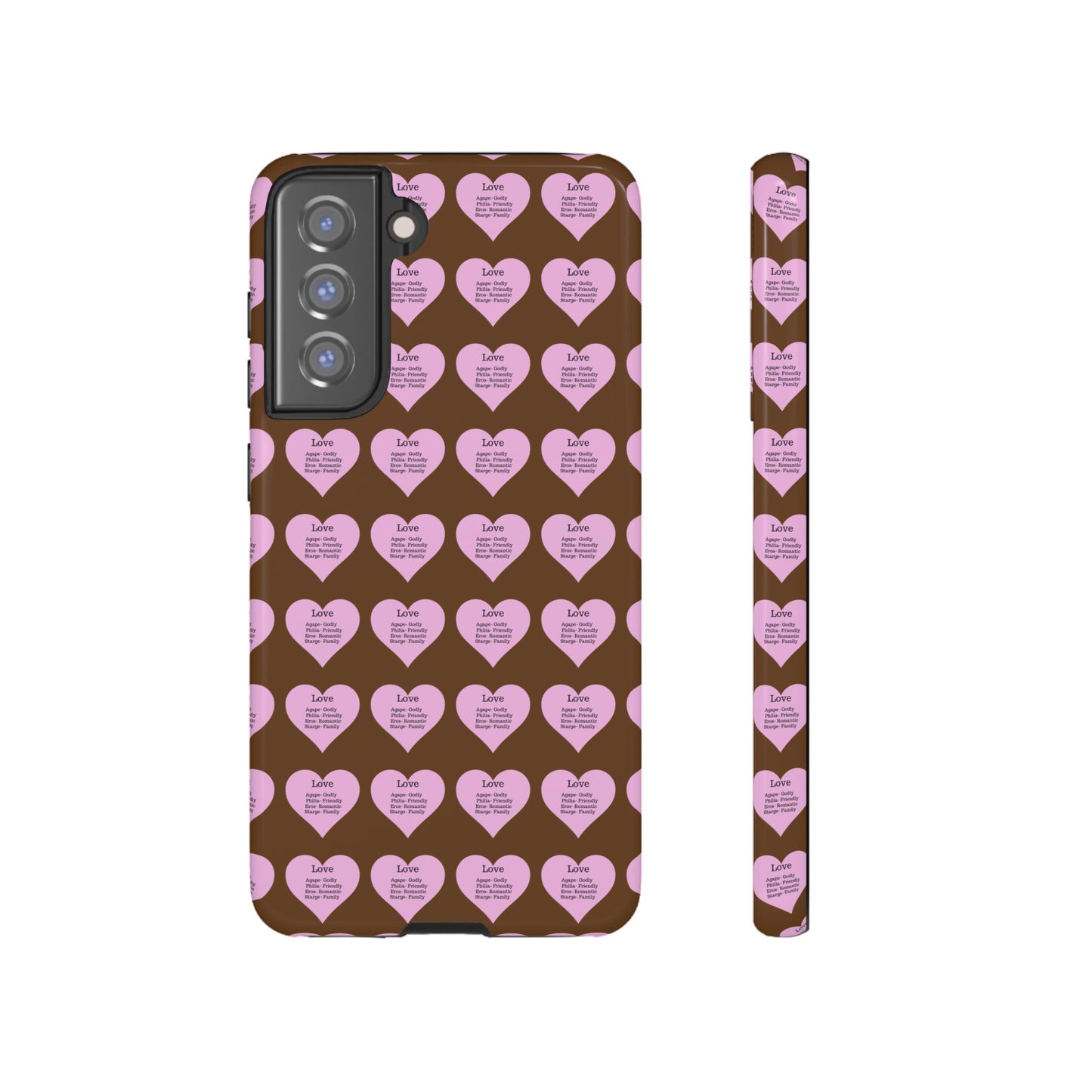 Hearts-A-Flutter Phone Case (Samsung)(Brown)