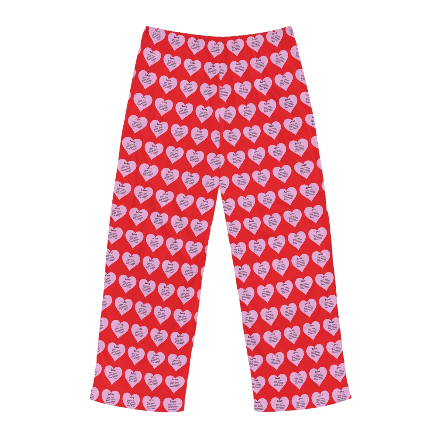 Men's All-Over Print Pajama Pants (Red)