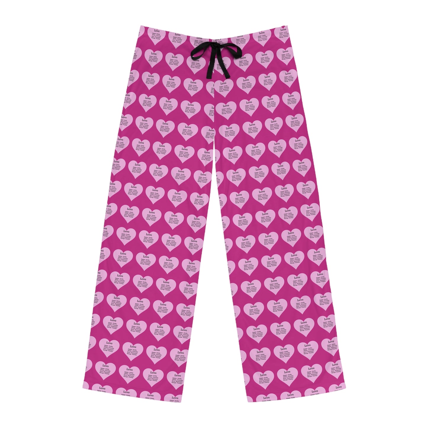 Men's All-Over Print Pajama Pants (Pink)