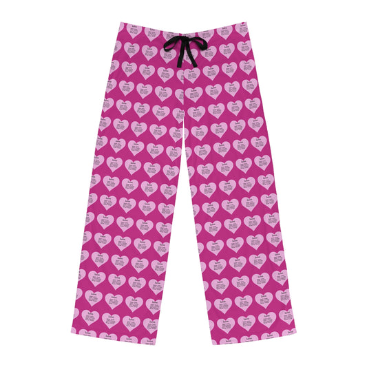 Men's All-Over Print Pajama Pants (Pink)