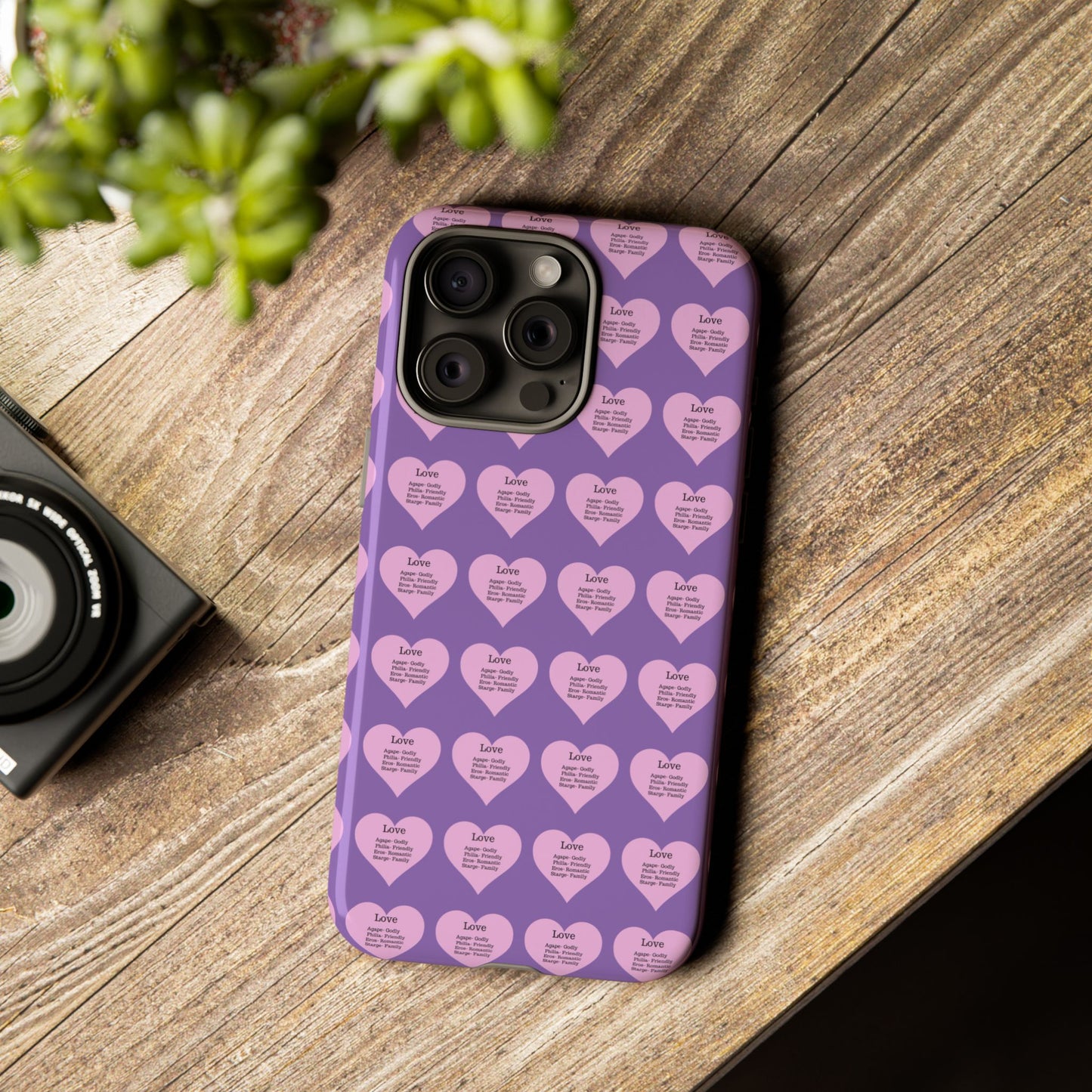 Hearts-A-Flutter Phone Case (iPhone, Google Pixel)(Light purple)