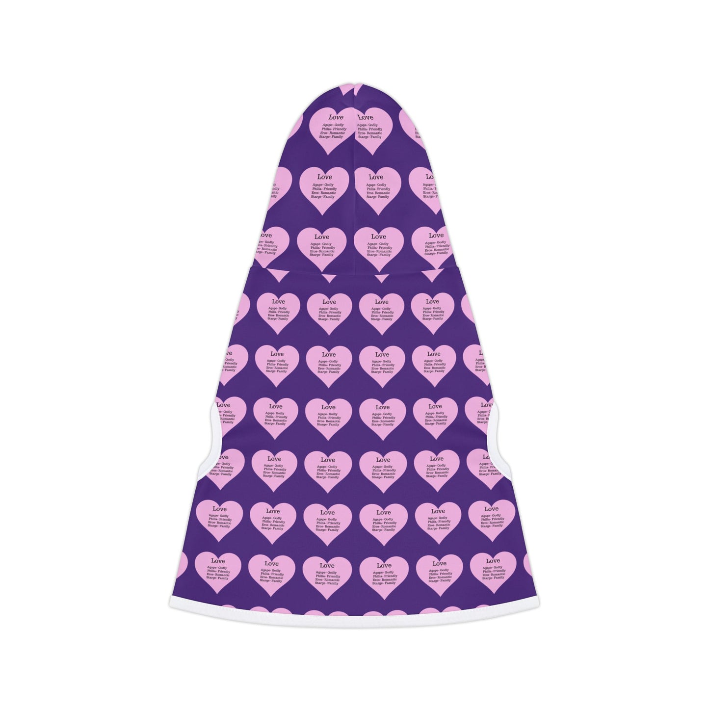 Charming Heart Pet Hoodie Pattern (Purple)