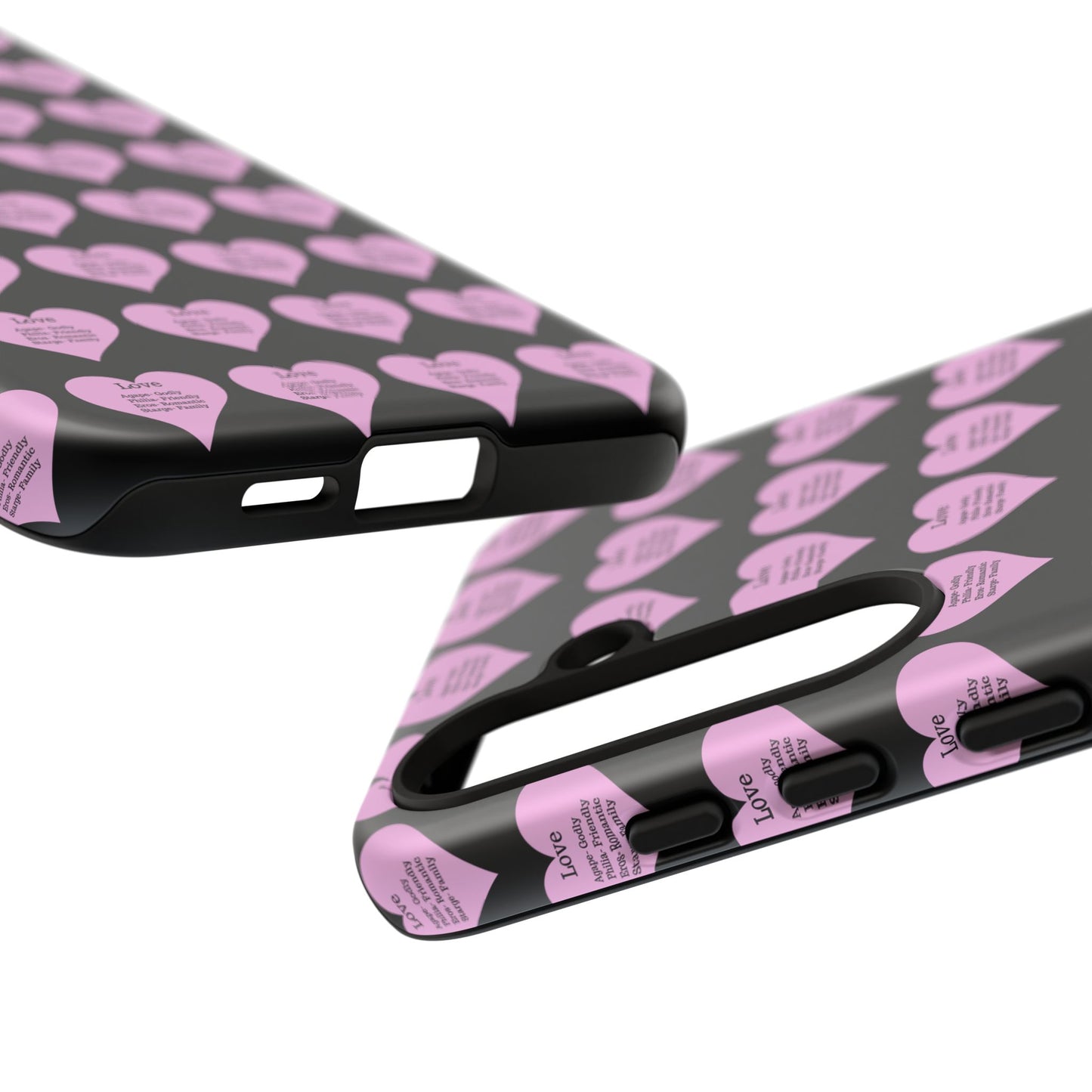 Hearts-A-Flutter Phone Case (Samsung)(Black)