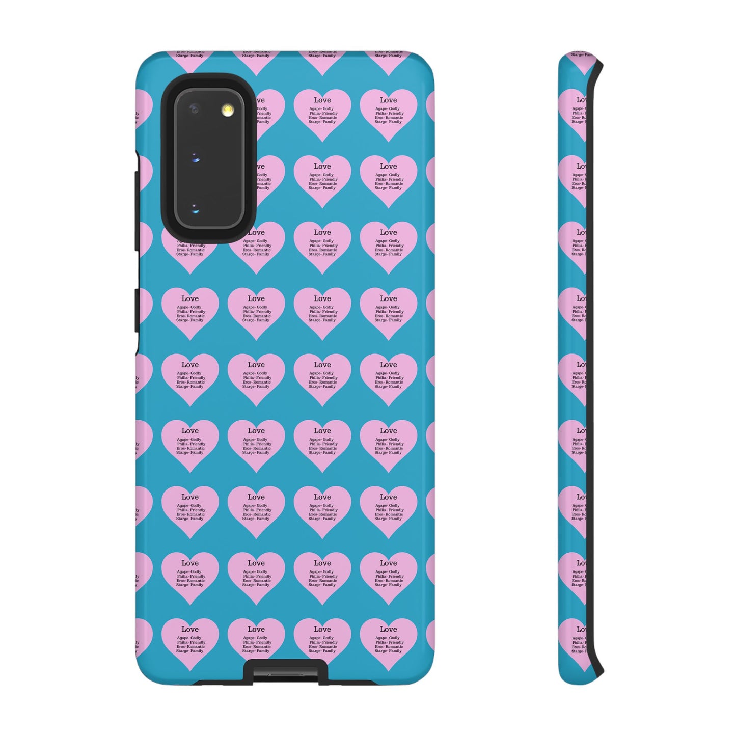 Hearts-A-Flutter Phone Case (Samsung)(Turquoise)