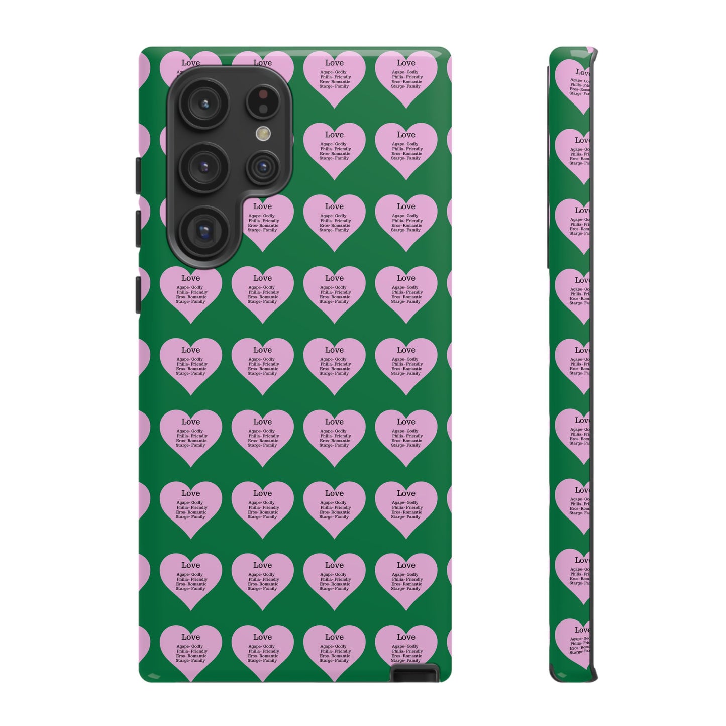 Hearts-A-Flutter Phone Case (Samsung)(Dark green)