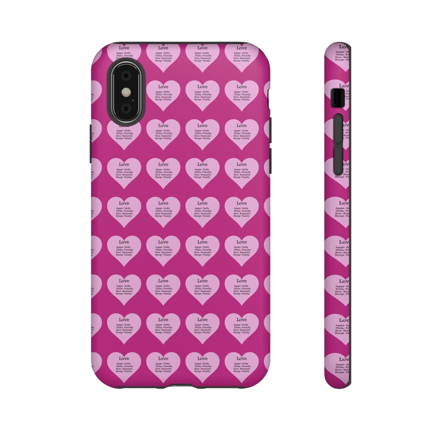 Hearts-A-Flutter Phone Case (iPhone, Google Pixel)(Pink)