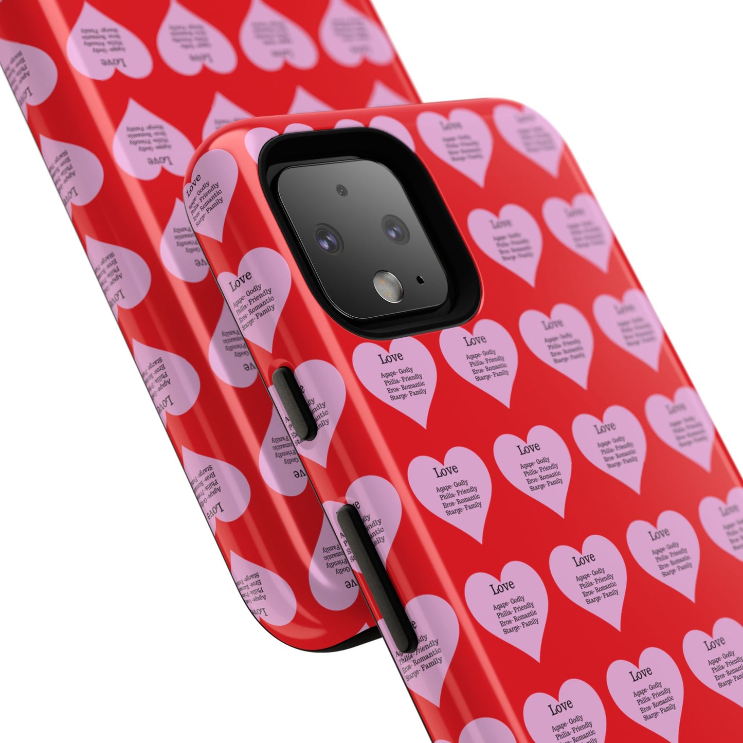 Hearts-A-Flutter Phone Case (iPhone, Google Pixel)(Red)
