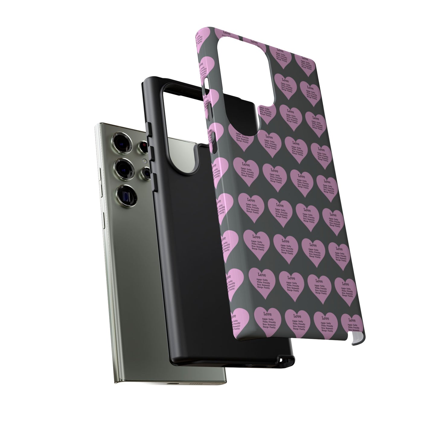 Hearts-A-Flutter Phone Case (Samsung)(Dark grey)