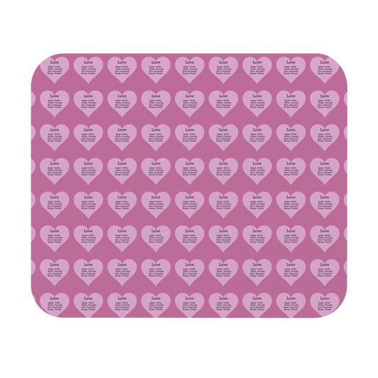 The Four Loves Mouse Pad Pattern Look (Light pink)