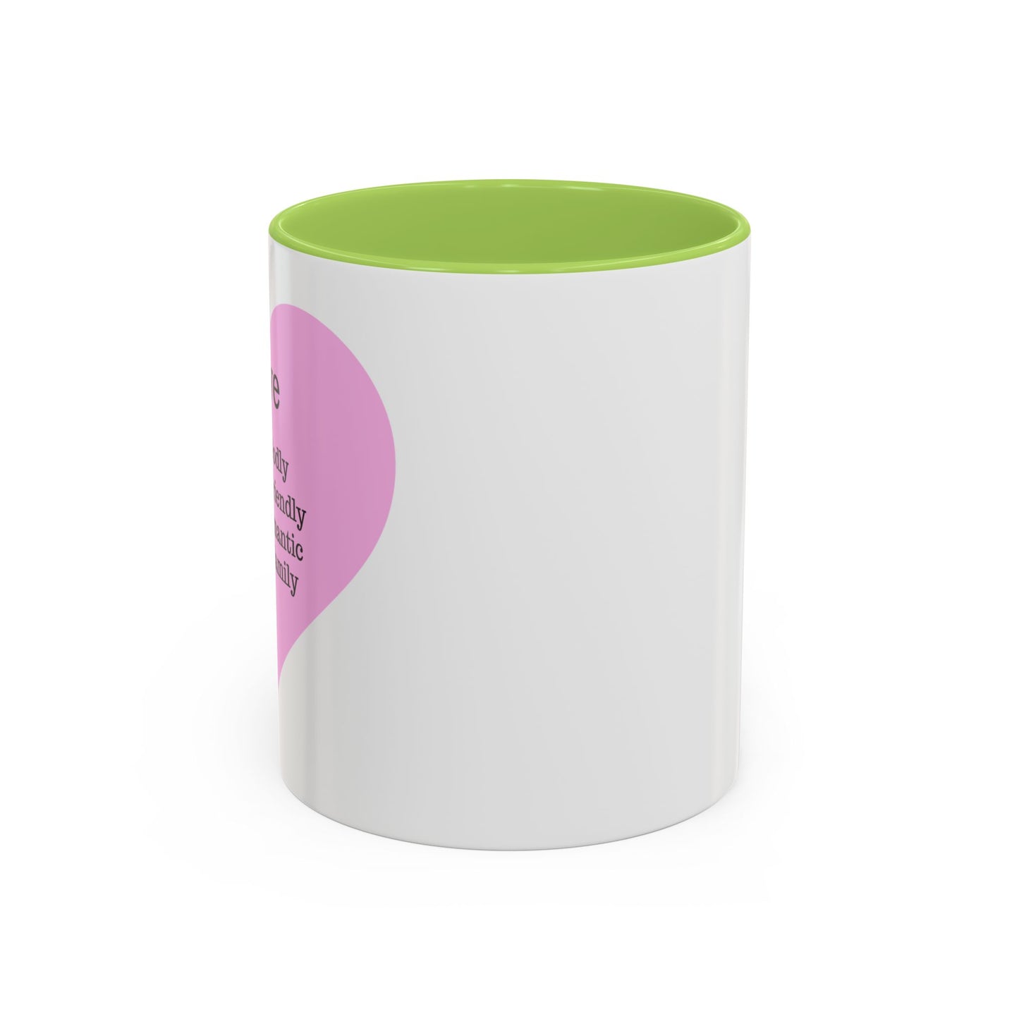 Charming Heart Accent Coffee Mug (White)