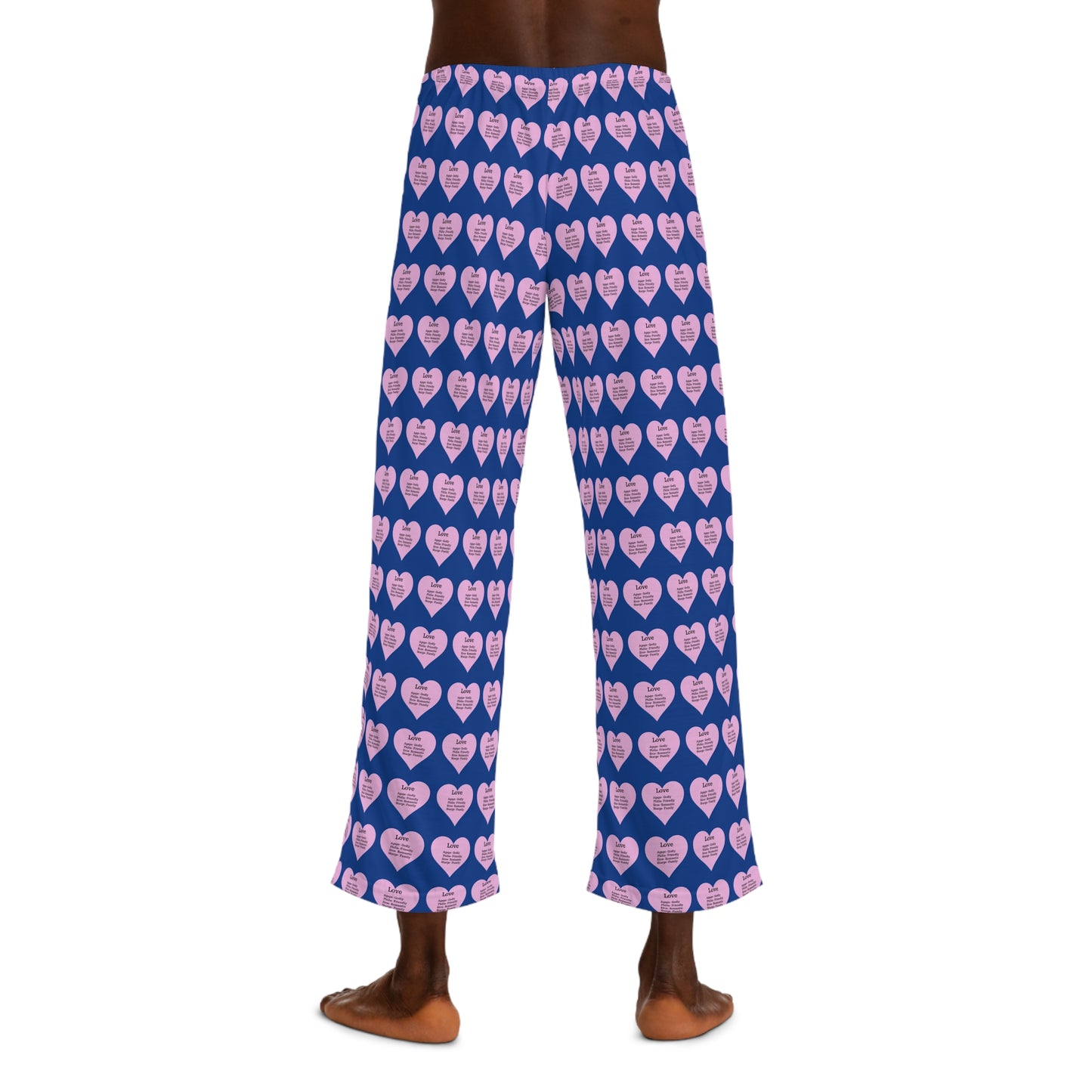 Men's All-Over Print Pajama Pants (Dark Blue)