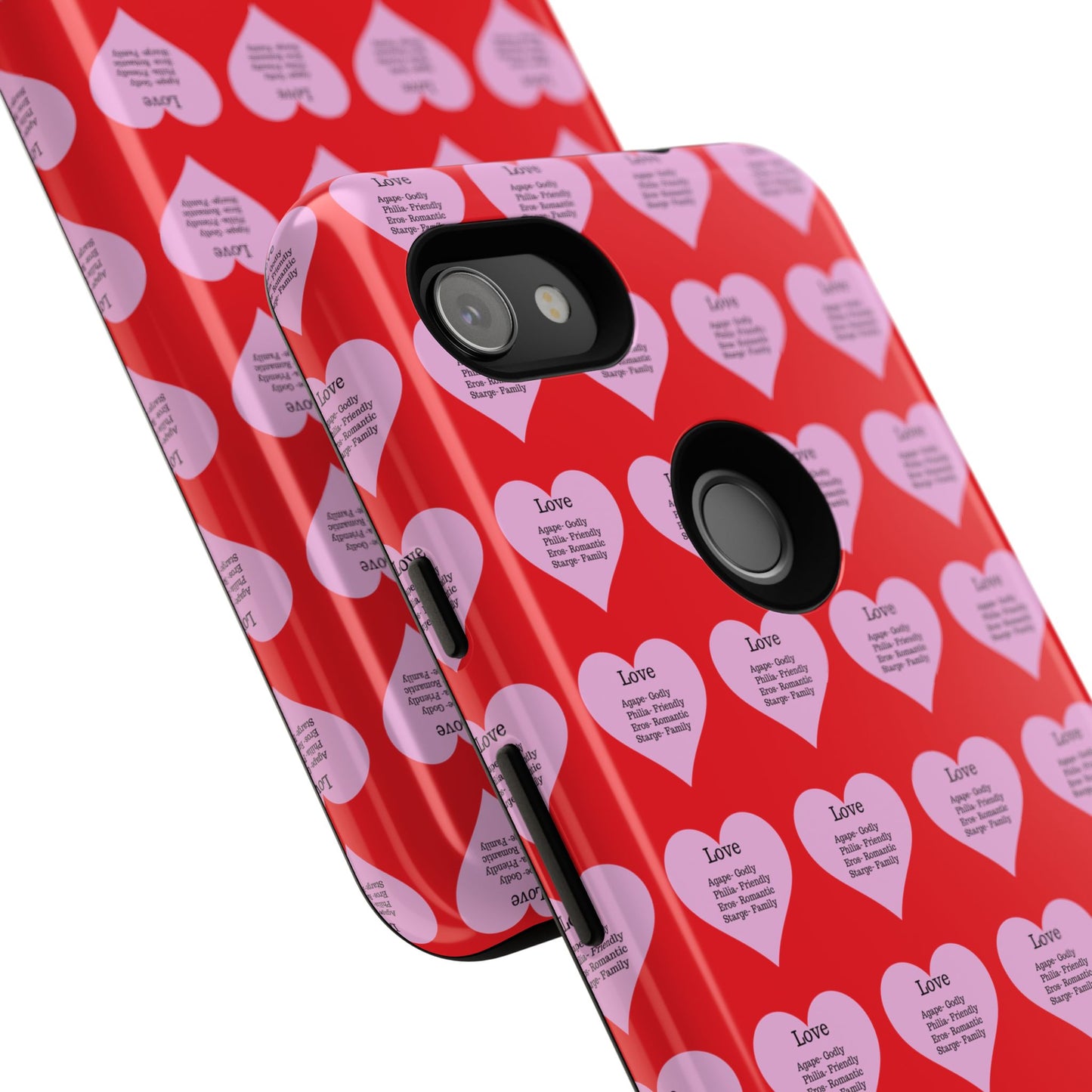 Hearts-A-Flutter Phone Case (iPhone, Google Pixel)(Red)