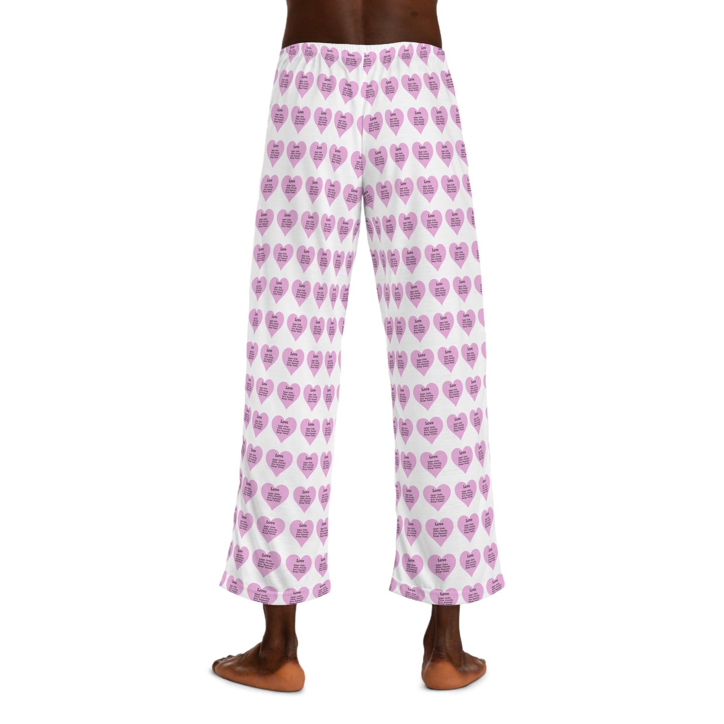 Men's All-Over Print Pajama Pants (White)