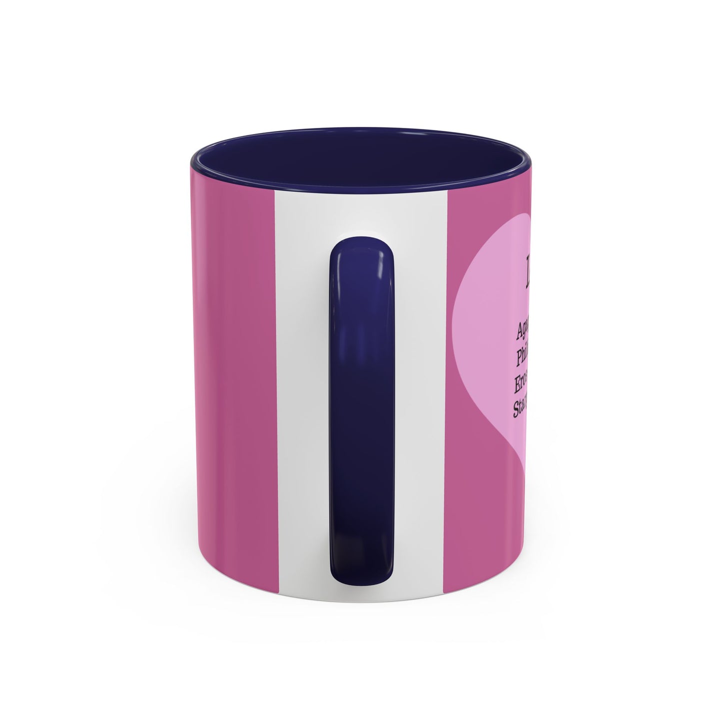 Charming Heart Accent Coffee Mug (Light pink)