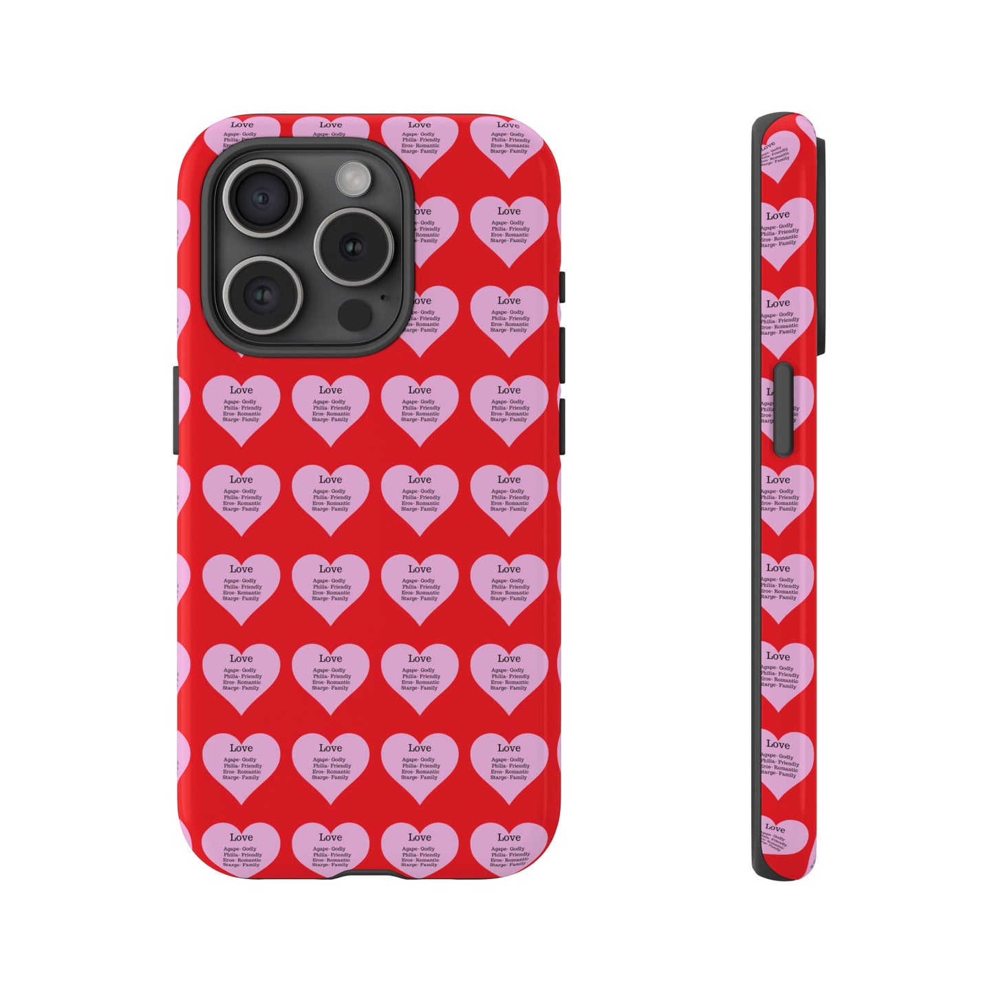 Hearts-A-Flutter Phone Case (iPhone, Google Pixel)(Red)