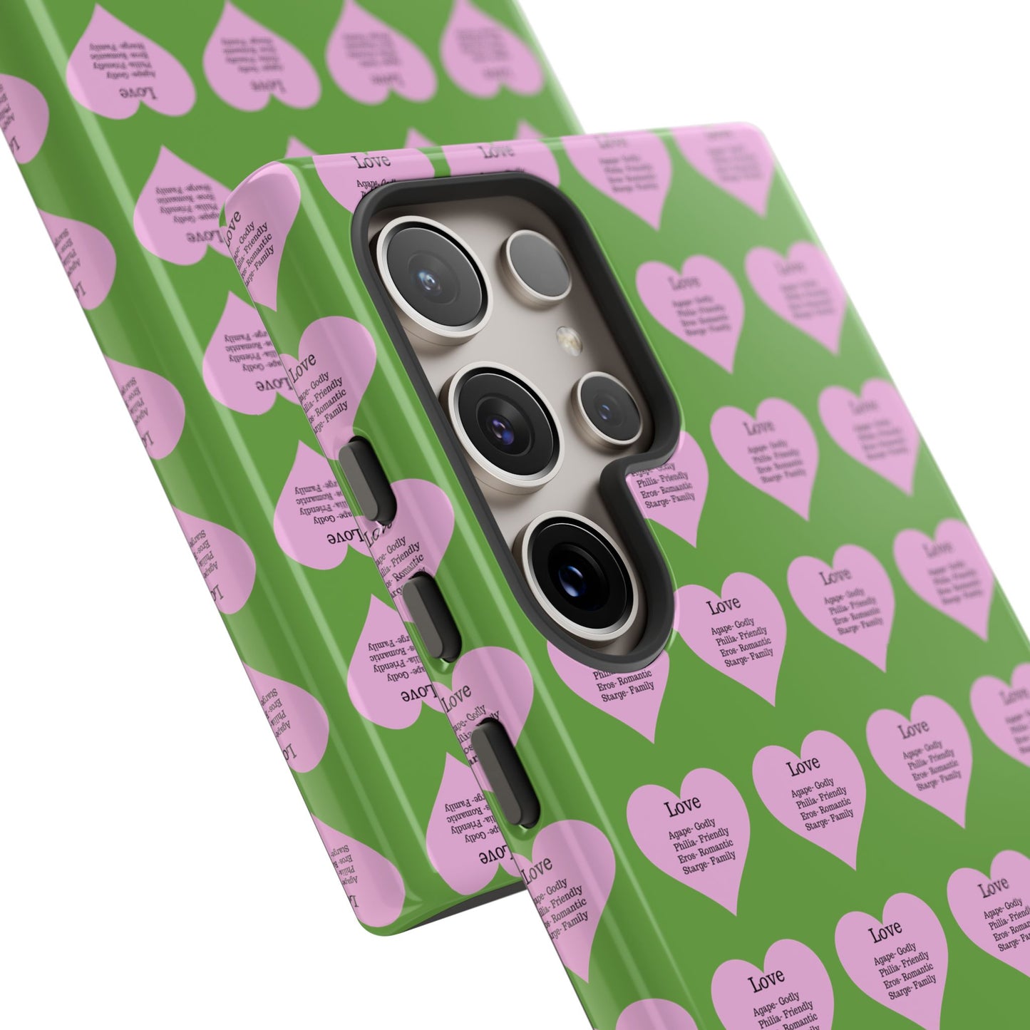 Hearts-A-Flutter Phone Case (Samsung)(Green)