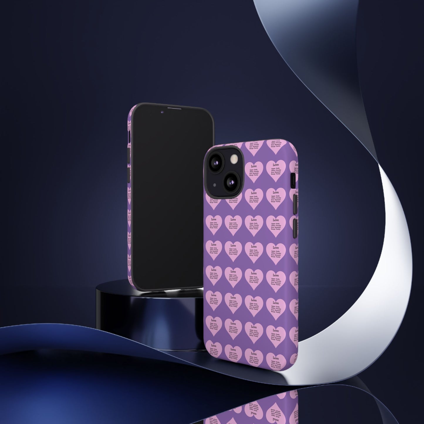 Hearts-A-Flutter Phone Case (iPhone, Google Pixel)(Light purple)