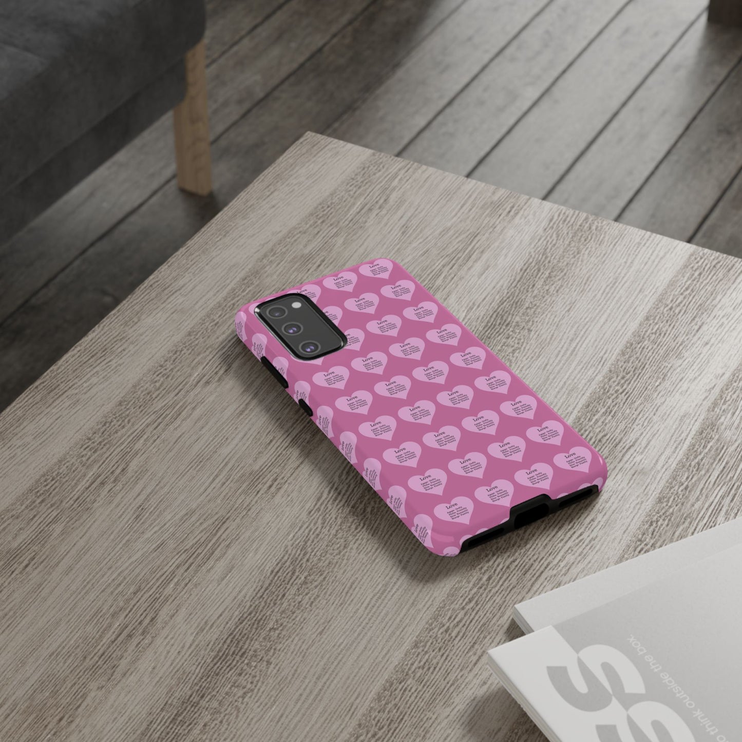 Hearts-A-Flutter Phone Case (Samsung)(Light pink)