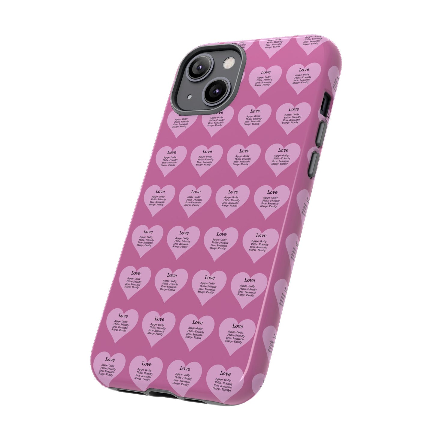 Hearts-A-Flutter Phone Case (iPhone, Google Pixel)(Light pink)