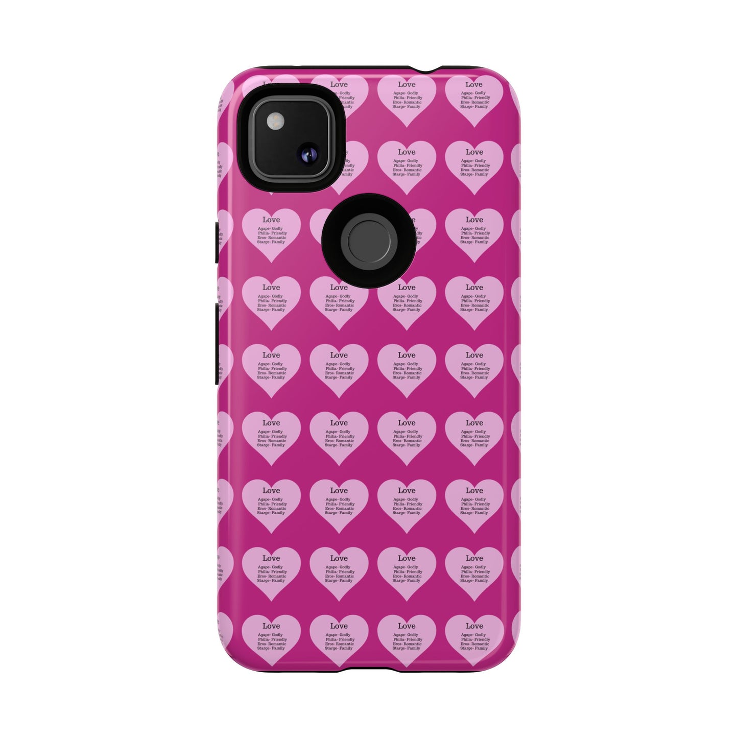 Hearts-A-Flutter Phone Case (iPhone, Google Pixel)(Pink)