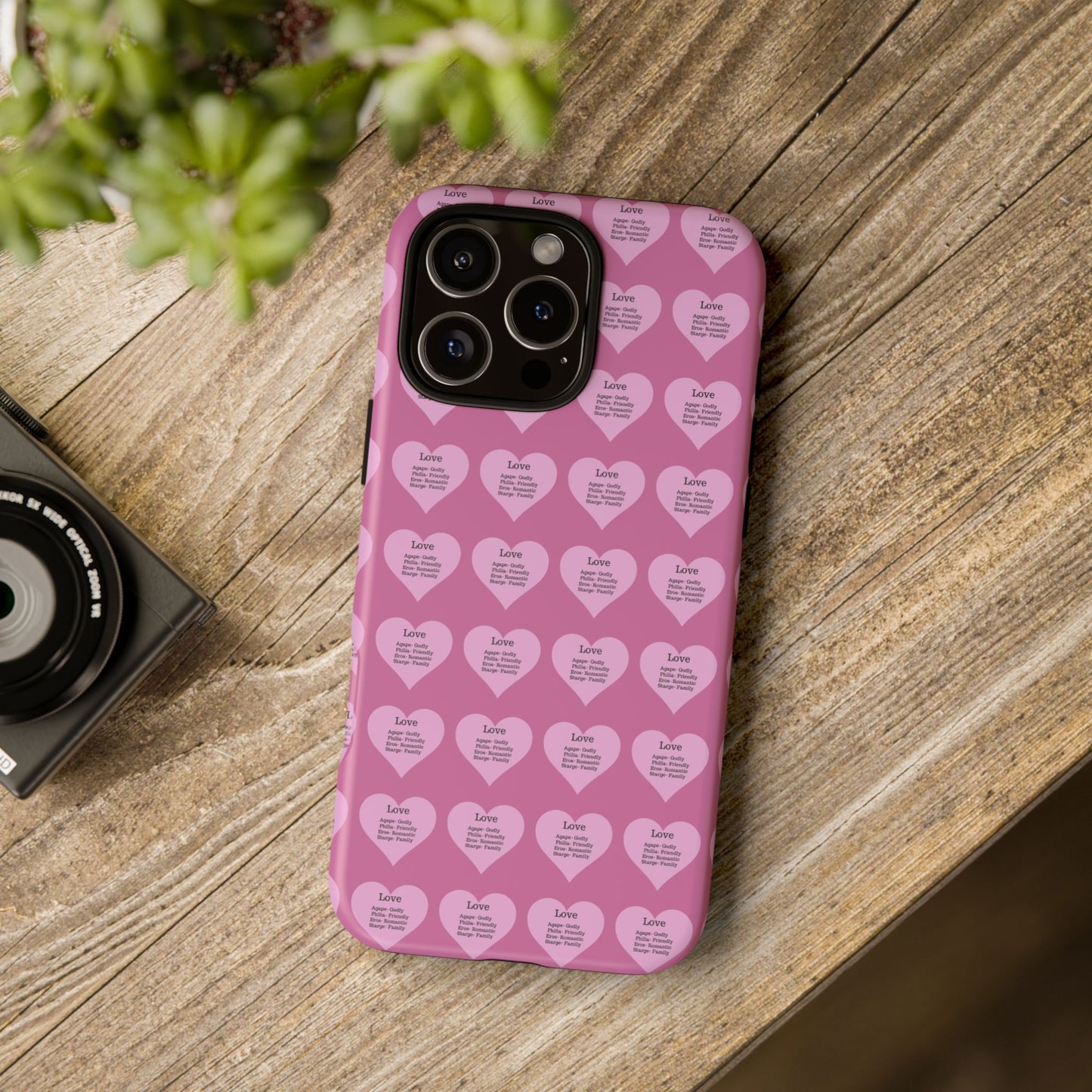 Hearts-A-Flutter Phone Case (iPhone, Google Pixel)(Light pink)