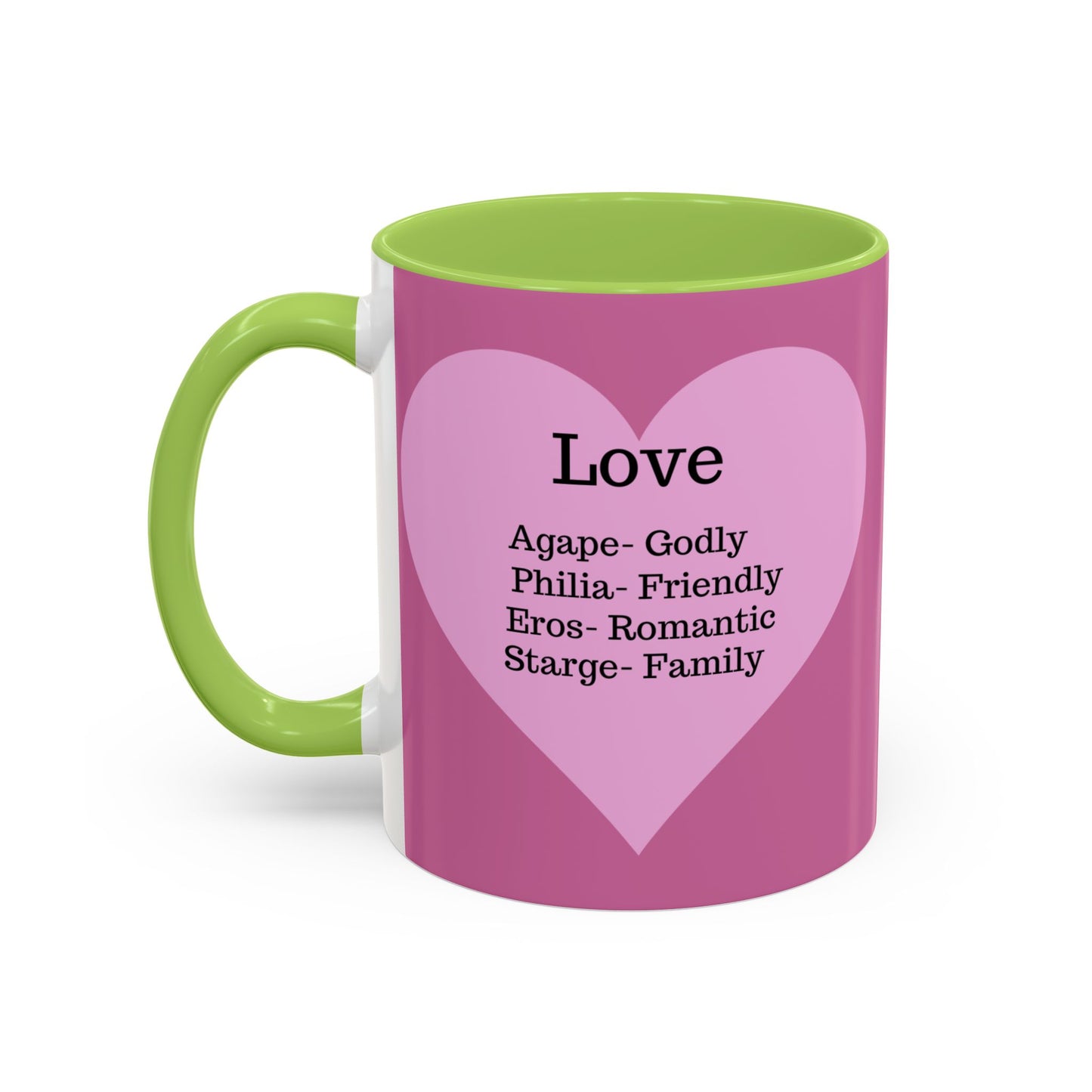 Charming Heart Accent Coffee Mug (Light pink)