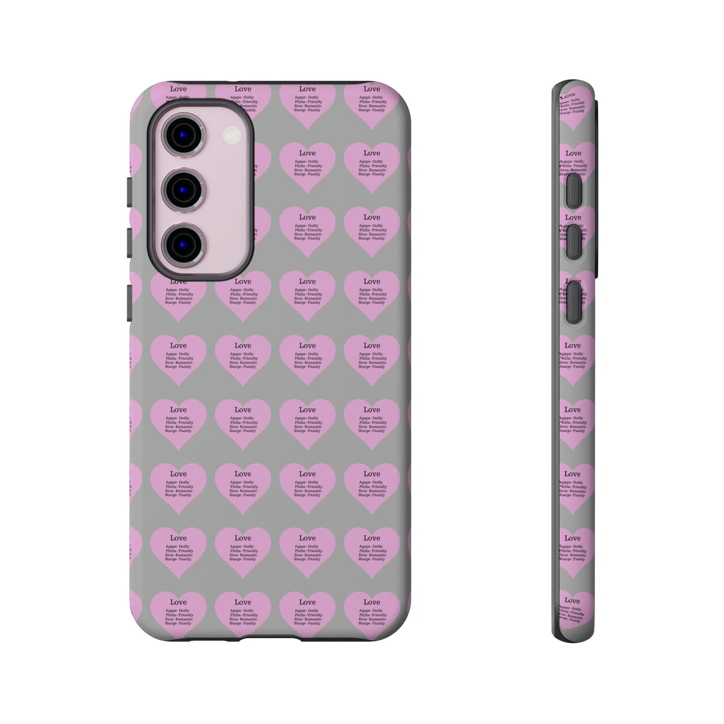 Hearts-A-Flutter Phone Case (Samsung)(Light grey)