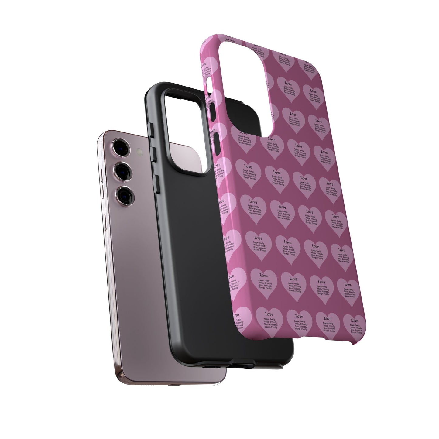 Hearts-A-Flutter Phone Case (Samsung)(Light pink)