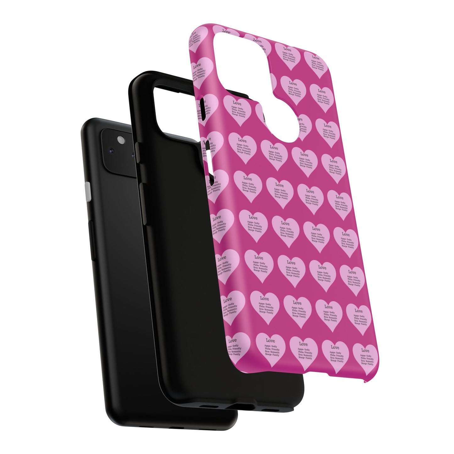 Hearts-A-Flutter Phone Case (iPhone, Google Pixel)(Pink)