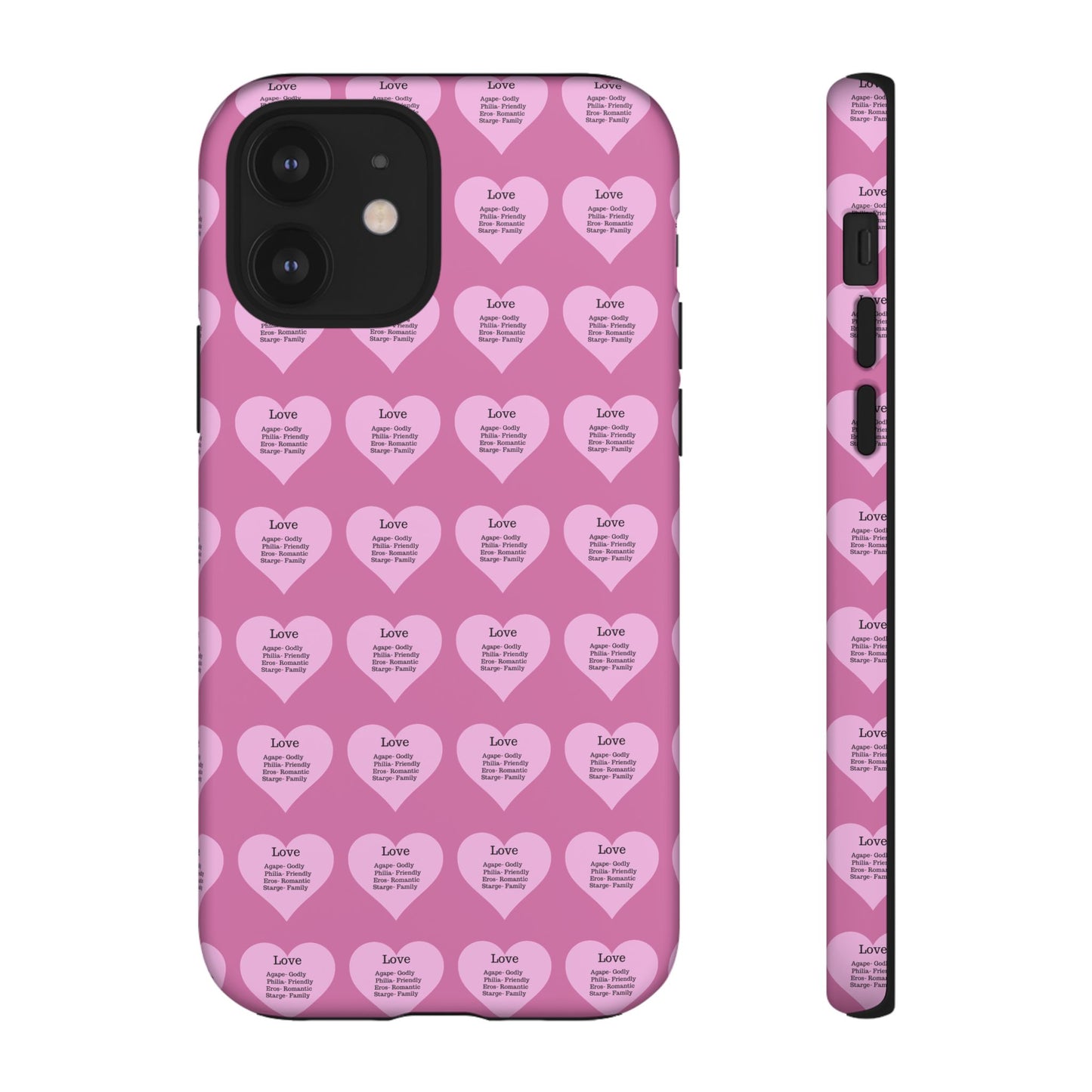 Hearts-A-Flutter Phone Case (iPhone, Google Pixel)(Light pink)