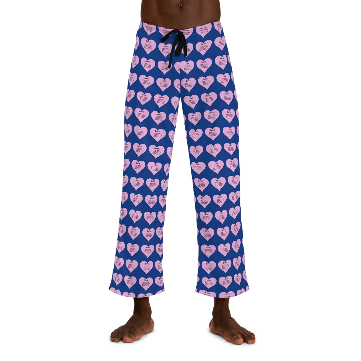 Men's All-Over Print Pajama Pants (Dark Blue)