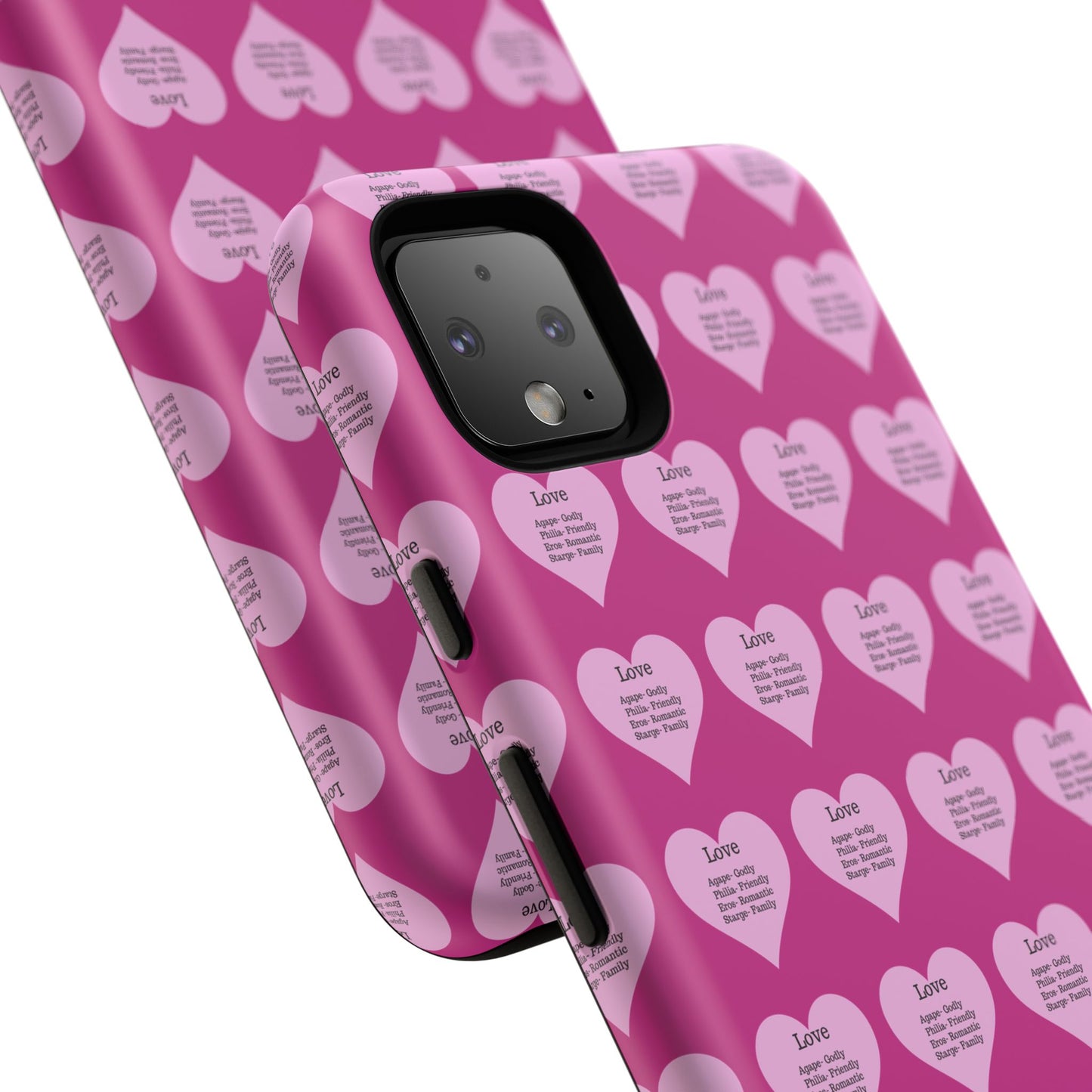 Hearts-A-Flutter Phone Case (iPhone, Google Pixel)(Pink)